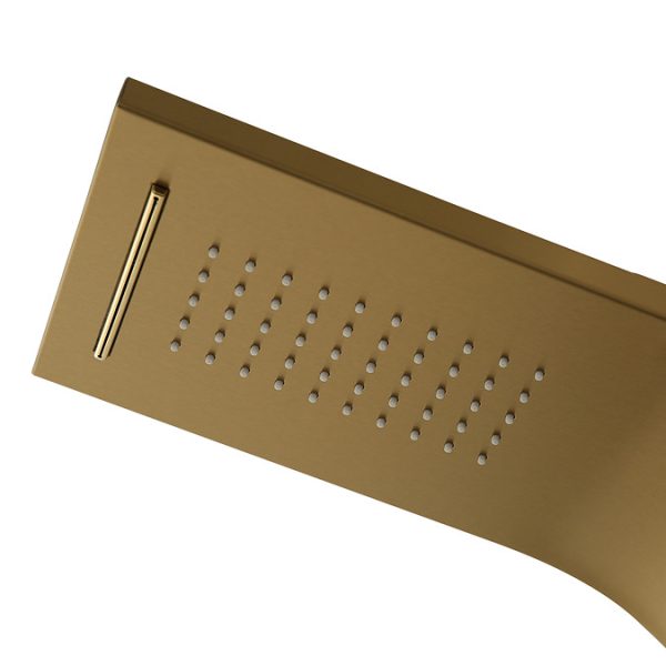 Arezzo Shower Tower Panel   Brushed Brass (Thermostatic) - Image 3