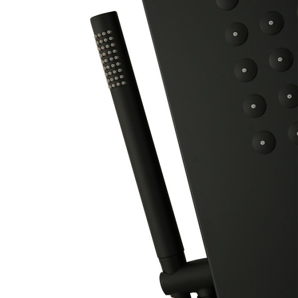 Arezzo Shower Tower Panel   Matt Black (Thermostatic) - Image 3