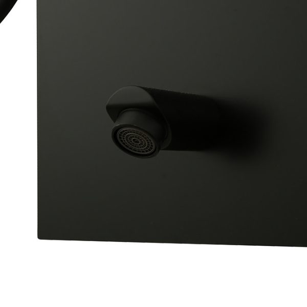 Arezzo Shower Tower Panel   Matt Black (Thermostatic) - Image 5