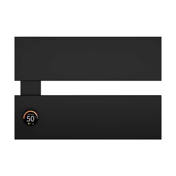 Arezzo Electric Smart Wifi Double Bar Towel Heater   Matt Black - Image 2