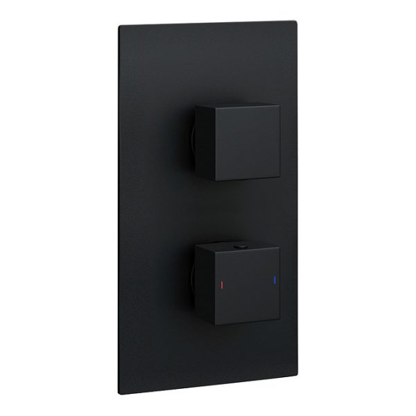 Arezzo Waterfall Shower Head with Concealed Shower Valve   Matt Black - Image 6