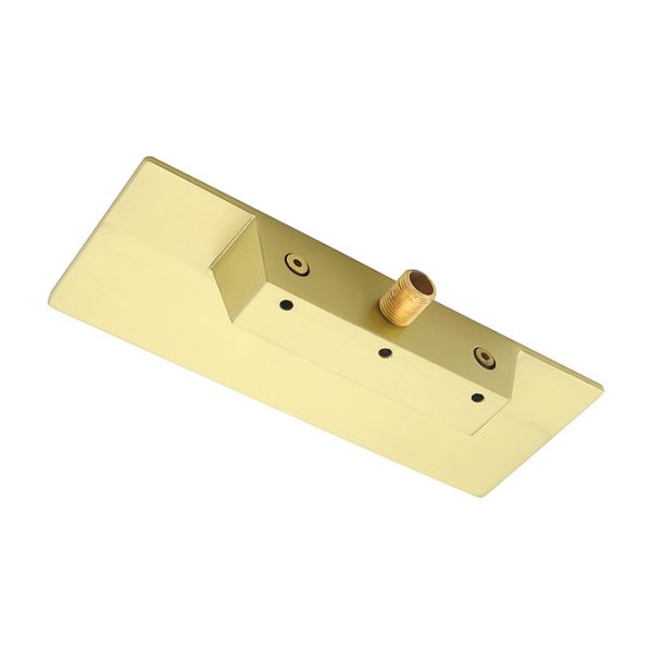 Arezzo Waterfall Shower Head with Concealed Shower Valve   Brushed Brass - Image 5