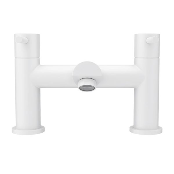 Arezzo Round Matt White Bath Filler Tap - Image 2