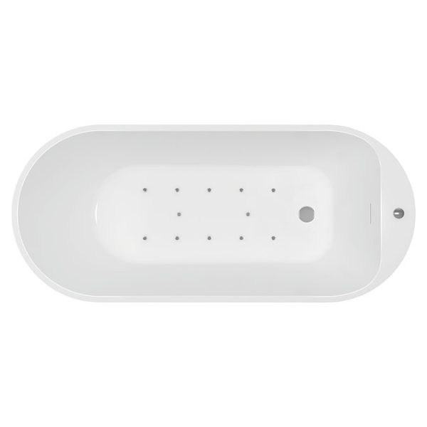 Arezzo Whirlpool 1685mm Freestanding Bath with 12 Jet Air Spa System - Image 3