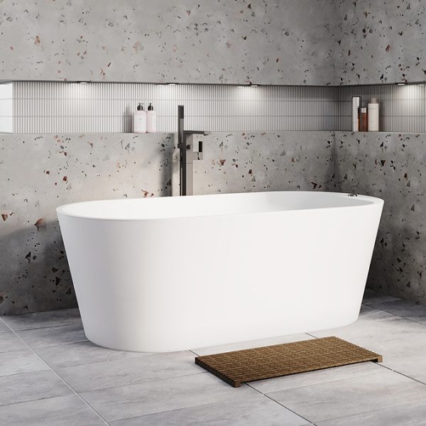 Arezzo Whirlpool 1685mm Freestanding Bath with 12 Jet Air Spa System - Image 5