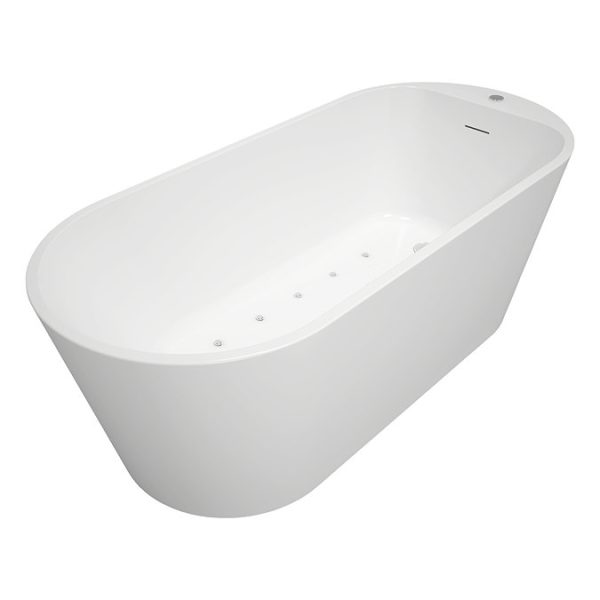 Arezzo Whirlpool 1685mm Freestanding Bath with 12 Jet Air Spa System - Image 4