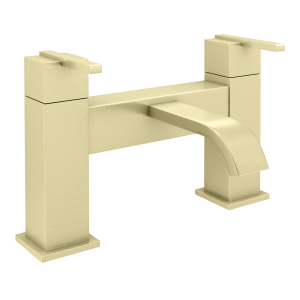 Milan Modern Bath Filler Tap   Brushed Brass
