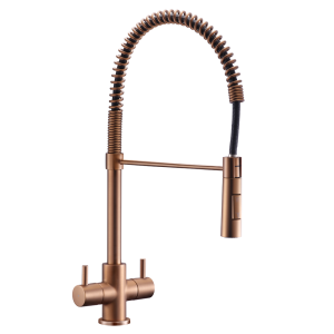 Bower Satin Copper Twin Handle Flexi Spray Kitchen Tap