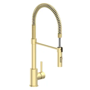 Bower Brushed Brass Single Lever Flexi Spray Kitchen Tap