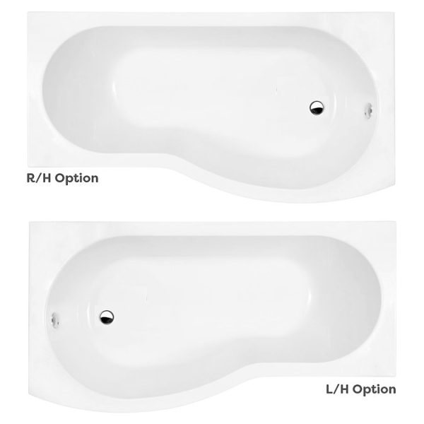 Cruze B Shaped Shower Bath   1700mm with Screen & Panel - Image 3