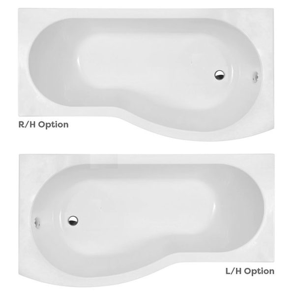 Cruze B Shaped Shower Bath   1700mm incl. Screen with Rail & Panel - Image 7