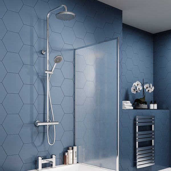Cruze Shower Bath + Exposed Shower Pack (1700 B Shaped with Screen + Panel) - Image 5