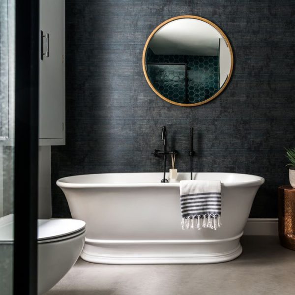 BC Designs Bampton Double Ended Freestanding Bath 1555 x 740mm   Silk Matt White