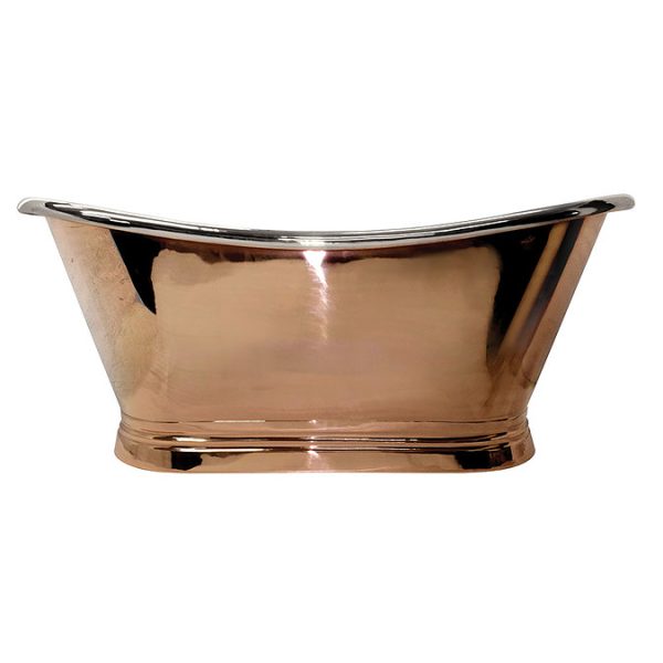 BC Designs 1500mm Copper / Nickel Double Ended Freestanding Bath - Image 2