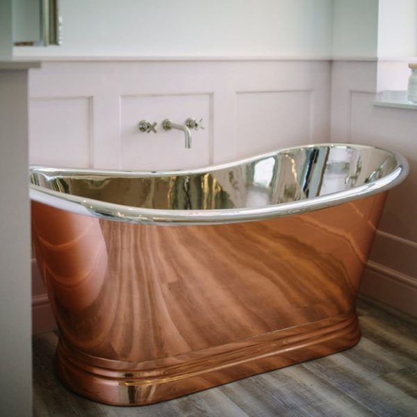 BC Designs 1700mm Copper / Nickel Double Ended Freestanding Bath - Image 3