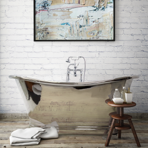 BC Designs 1500mm Nickel Double Ended Freestanding Bath