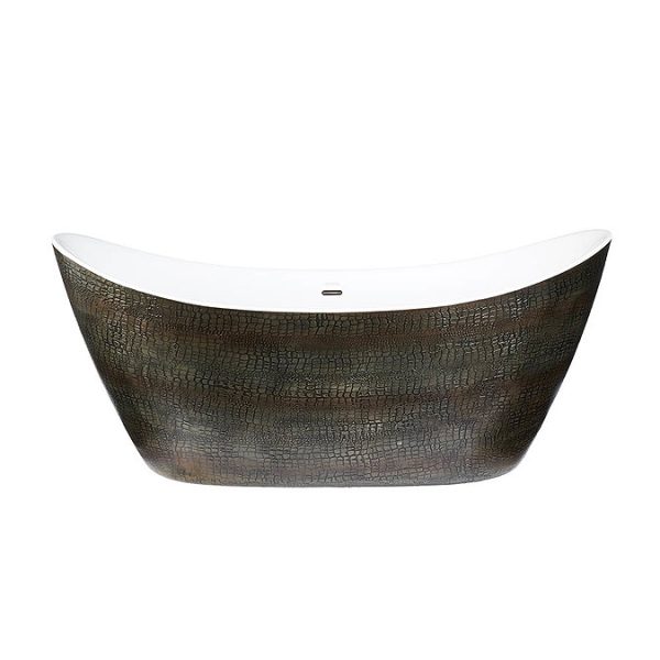 Heritage Alderley Croc Skin Effect Freestanding Acrylic Bath (1730 x 730mm) - Image 2