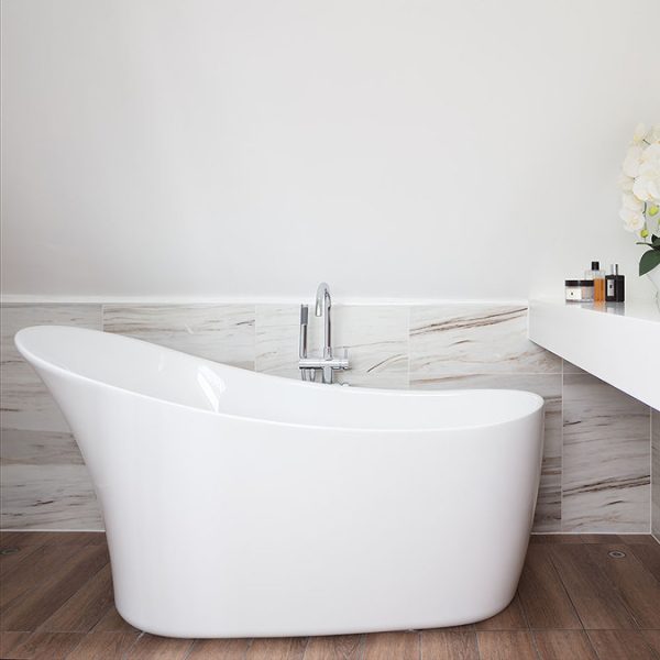 BC Designs Slipp 1590mm Modern Slipper Freestanding Bath - Image 3