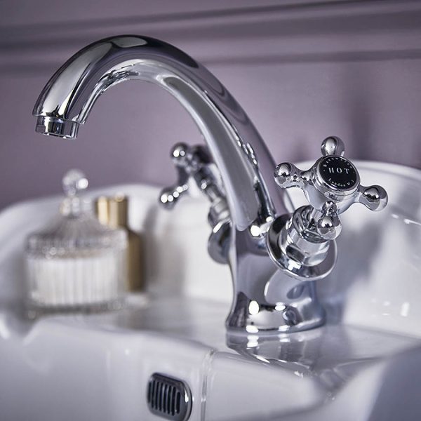 Bayswater Black Crosshead Mono Basin Mixer + Pop Up Waste - Image 2