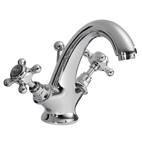 Bayswater Black Crosshead Mono Basin Mixer + Pop Up Waste