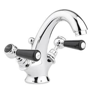 Bayswater Black Lever Mono Basin Mixer + Pop Up Waste