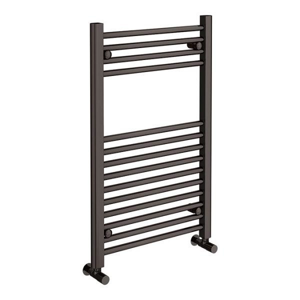 Brooklyn 800 x 500mm Black Nickel Straight Heated Towel Rail - Image 2