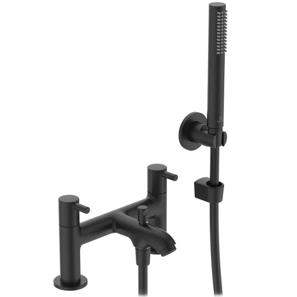 Ideal Standard Ceraline Silk Black 2 Tap Hole Bath Shower Mixer