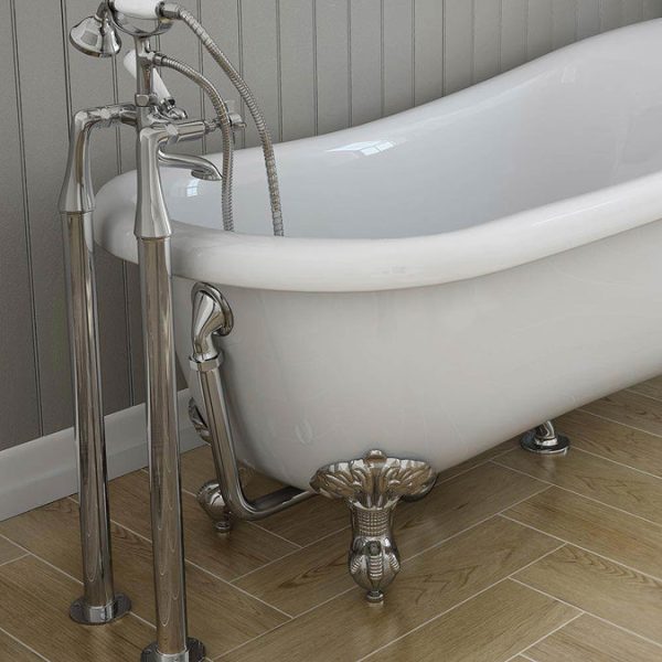 Hudson Reed Topaz Freestanding Bath Shower Mixer   Chrome - Image 5