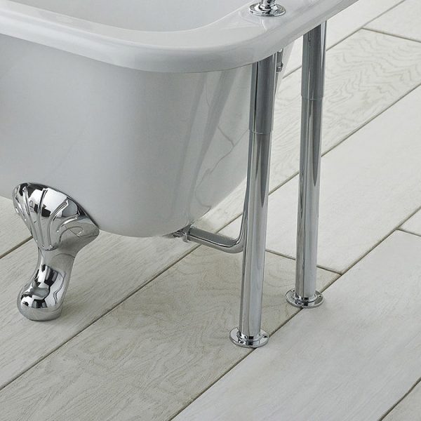 Hudson Reed Topaz Bath Shower Mixer with Extended Leg Set   Chrome - Image 2