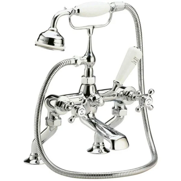 Hudson Reed Topaz Deck Mounted Bath Shower Mixer inc. Shower Kit   Chrome