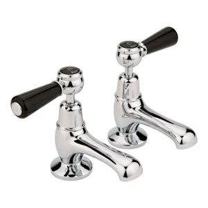 Hudson Reed Topaz Black Lever Basin Taps