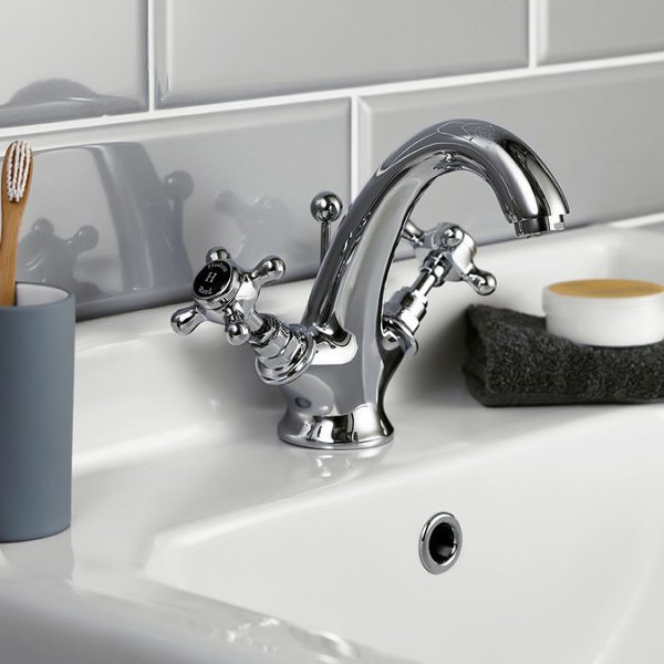 Hudson Reed Topaz Black Mono Basin Mixer Tap + Pop Up Waste - Image 5