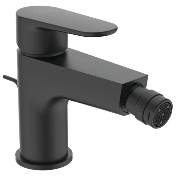 Ideal Standard Cerafine O Silk Black Bidet Mixer with Pop up Waste