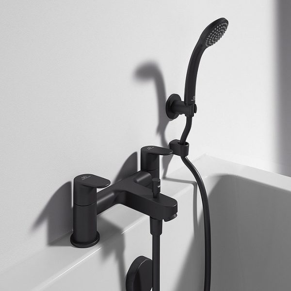 Ideal Standard Cerafine O Silk Black Dual Control Bath Shower Mixer - Image 2