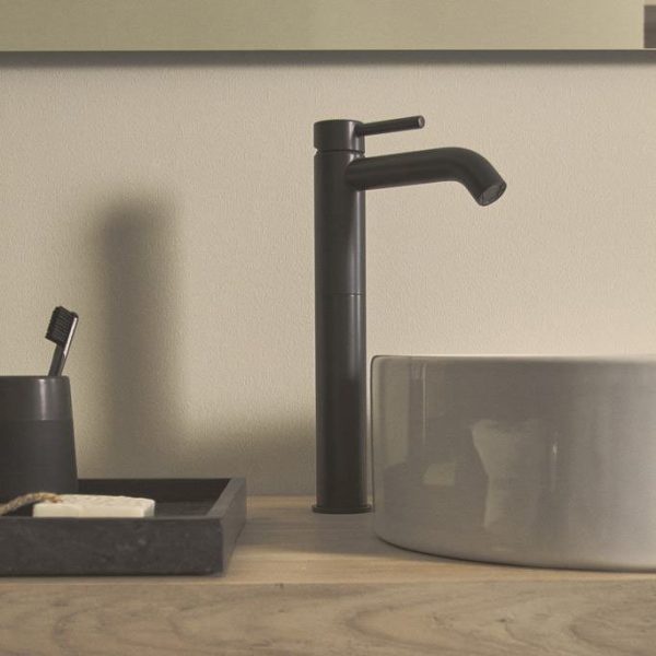 Ideal Standard Ceraline Silk Black Single Lever Tall Basin Mixer - Image 6