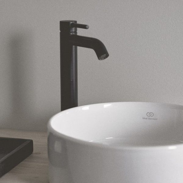 Ideal Standard Ceraline Silk Black Single Lever Tall Basin Mixer - Image 2
