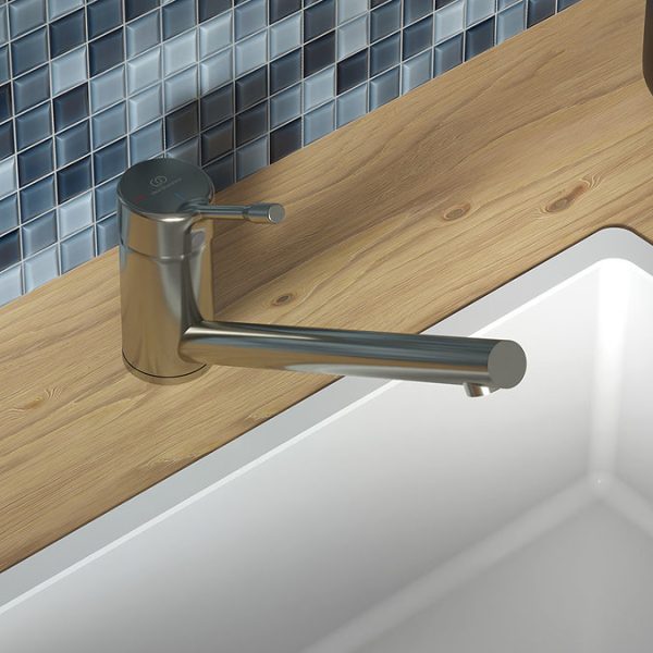 Ideal Standard Ceralook Silver Storm Single Lever Low Spout Kitchen Mixer - Image 4
