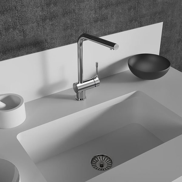 Ideal Standard Ceralook Chrome Single Lever L Shape Spout Kitchen Mixer - Image 6