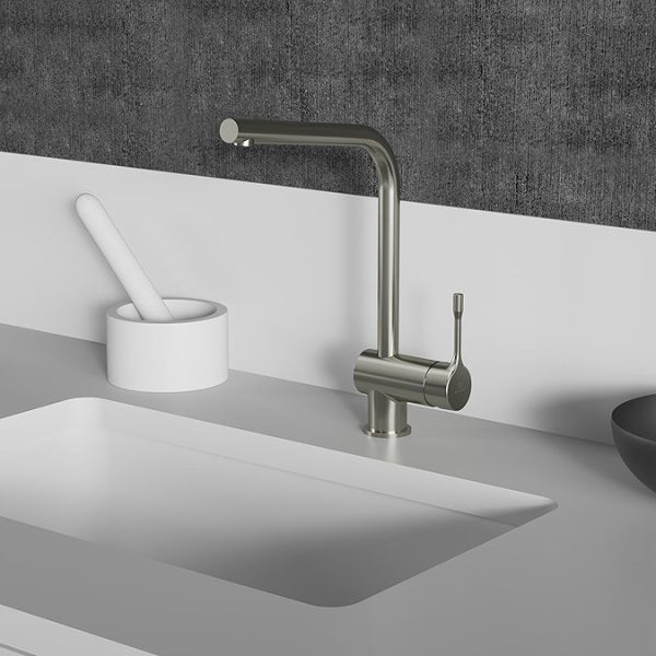Ideal Standard Ceralook Silver Storm Single Lever L Shape Spout Kitchen Mixer - Image 5