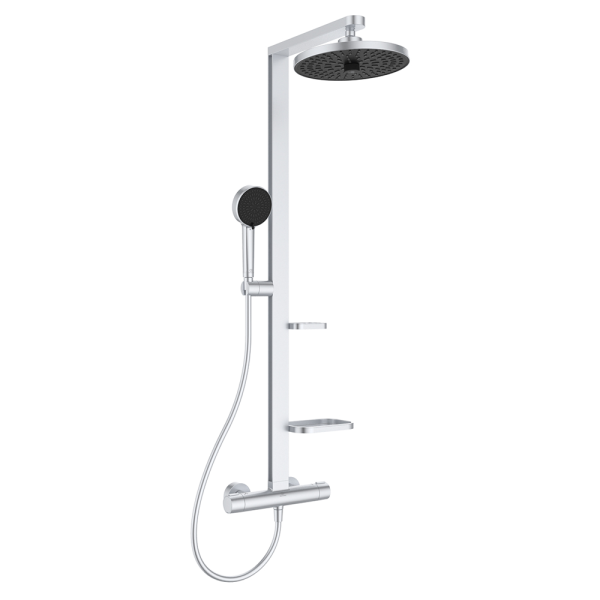 Ideal Standard Ceratherm Alu+ Silver Exposed Thermostatic Shower System