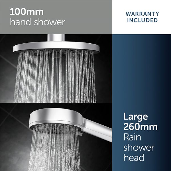 Ideal Standard Ceratherm Alu+ Silver Exposed Thermostatic Shower System - Image 7