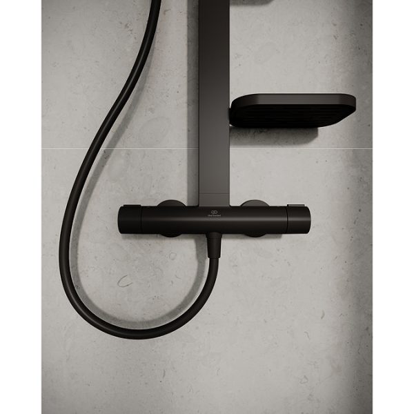 Ideal Standard Ceratherm Alu+ Silk Black Exposed Thermostatic Shower System - Image 14