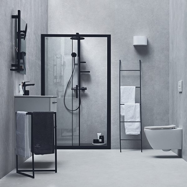 Ideal Standard Ceratherm Alu+ Silk Black Exposed Thermostatic Shower System - Image 5