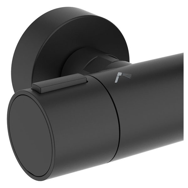 Ideal Standard Ceratherm Alu+ Silk Black Exposed Thermostatic Shower System - Image 9