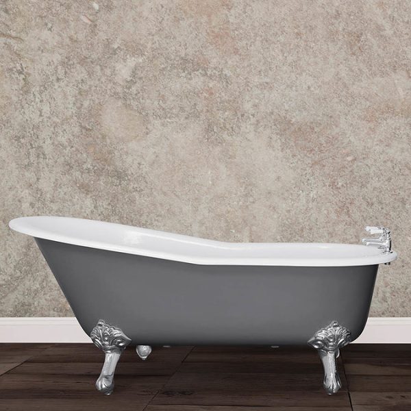 Hurlingham Marlowe Cast Iron Roll Top Slipper Bath (1720x740mm) with Feet - Image 5