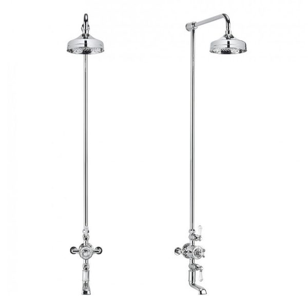 Crosswater   Belgravia Thermostatic Shower Valve with Fixed Head & Bath Spout - Image 3