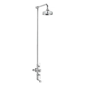 Crosswater   Belgravia Thermostatic Shower Valve with Fixed Head & Bath Spout