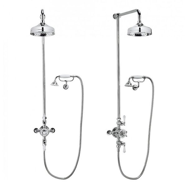 Crosswater   Belgravia Thermostatic Shower Valve with Fixed Head, Handset & Wall Cradle - Image 3