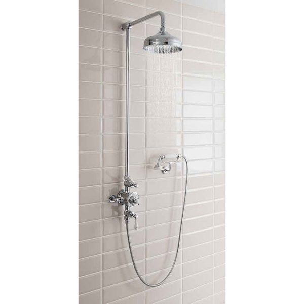 Crosswater   Belgravia Thermostatic Shower Valve with Fixed Head, Handset & Wall Cradle - Image 5