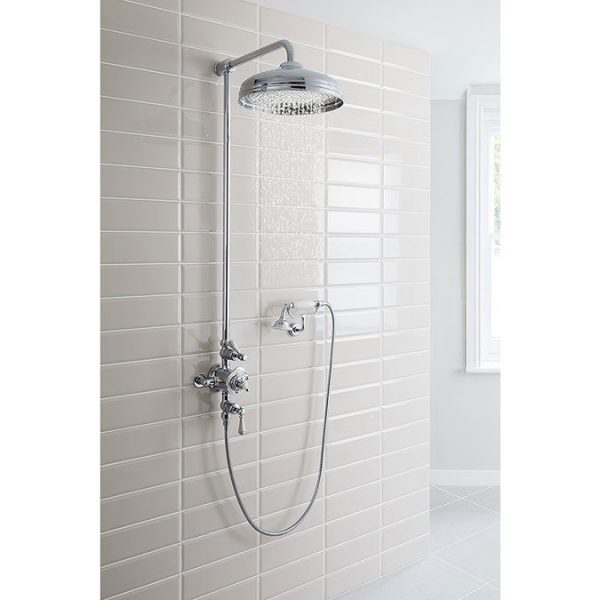 Crosswater   Belgravia Thermostatic Shower Valve with Fixed Head, Handset & Wall Cradle - Image 7